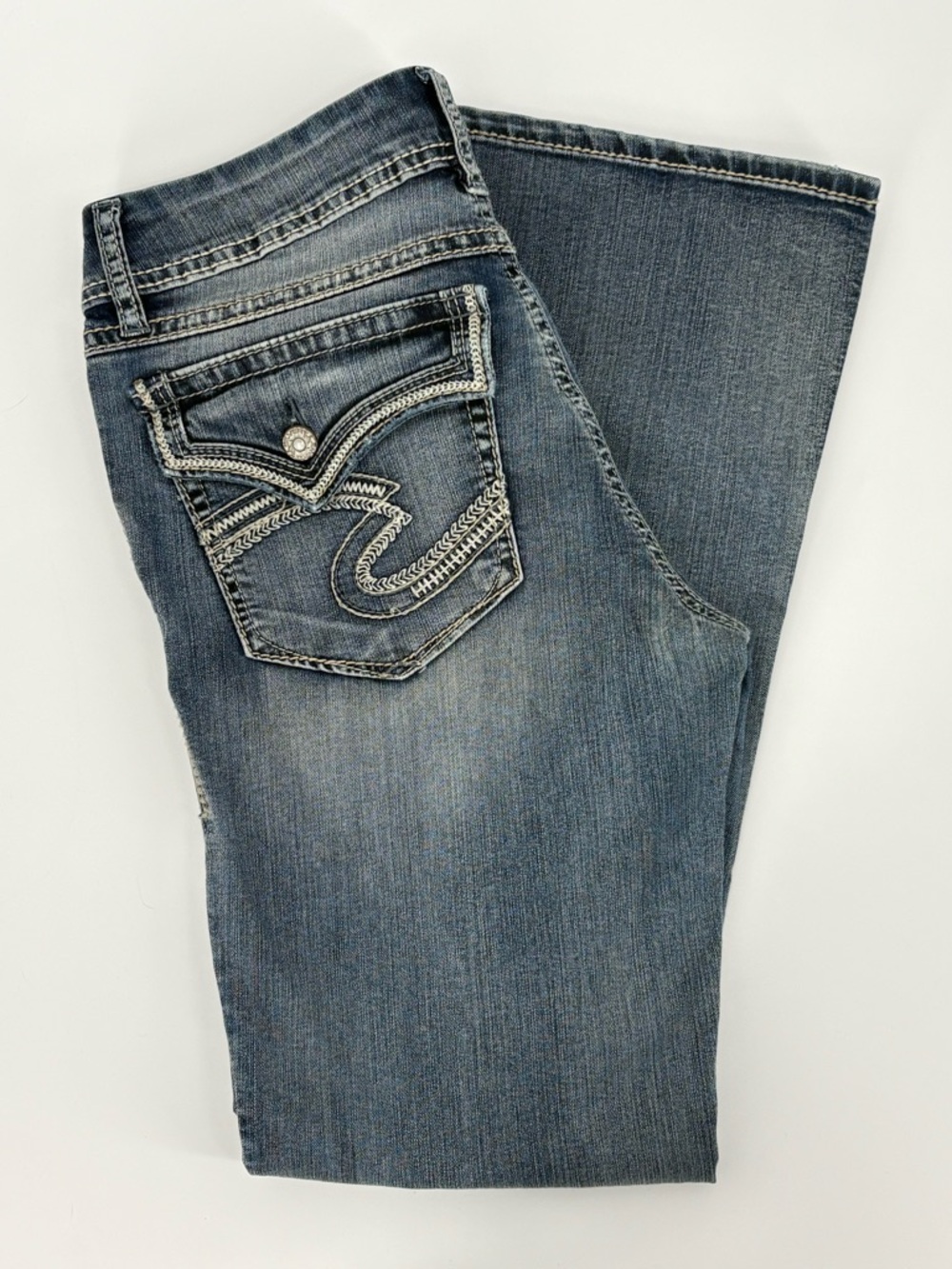 Silver Jeans Co Jeans Classic Blue Denim Suki Flap Women’s W30/L30